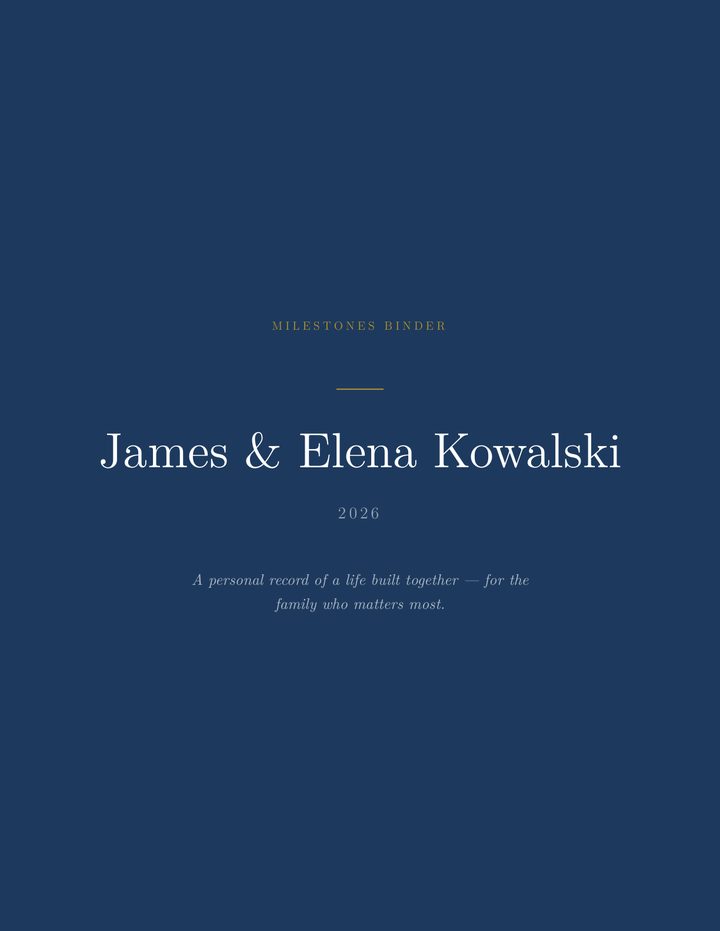 Sample binder cover
